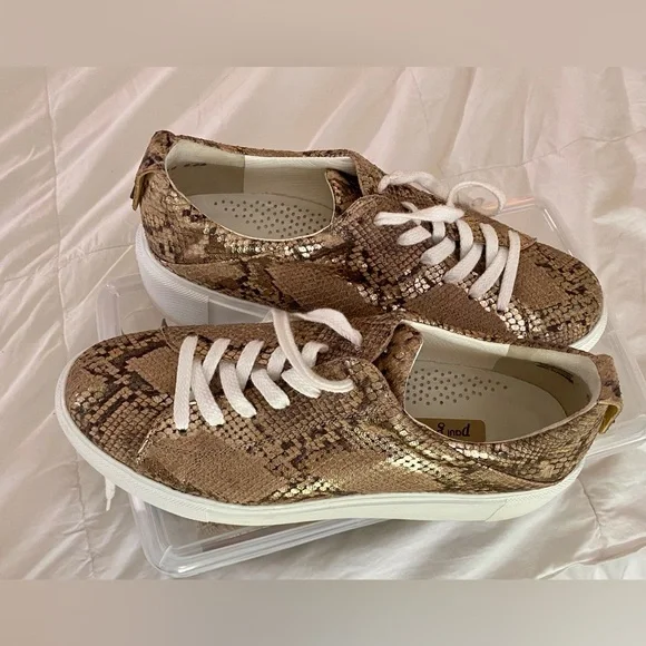 Paul Green Ally Snake Embossed Platform Sneakers 9 - Picture 14 of 15